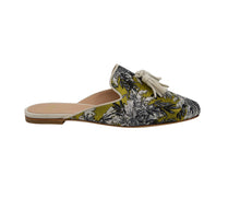 Carica l'immagine nel visualizzatore di Gallery, URSULA – Broccato Foliage Nero/Giallo