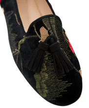 Carica l'immagine nel visualizzatore di Gallery, BRIGITTE – Broccato Ricamo Nero