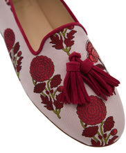 Carica l'immagine nel visualizzatore di Gallery, BRIGITTE – Broccato Fiori Corallo