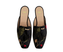 Load image into Gallery viewer, URSULA – Broccato Ricamo Nero