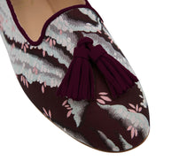 Carica l'immagine nel visualizzatore di Gallery, BRIGITTE – Broccato Giappone Vinaccia /Bordeaux