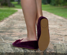 Carica l'immagine nel visualizzatore di Gallery, BRIGITTE – Velluto e Camoscio Prugna