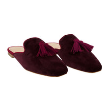 Carica l'immagine nel visualizzatore di Gallery, URSULA – Velluto e Camoscio Prugna