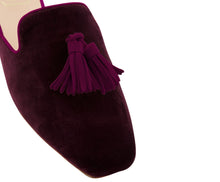 Carica l'immagine nel visualizzatore di Gallery, URSULA – Velluto e Camoscio Prugna