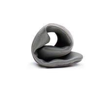 Carica l'immagine nel visualizzatore di Gallery, HOME SLIPPER DONNA - Pelle saffiano e Raso Grigio/Nero