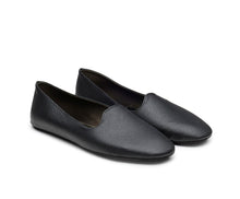 Carica l'immagine nel visualizzatore di Gallery, HOME SLIPPER DONNA -  Pelle saffiano e Raso Nero/Verde