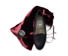 Carica l'immagine nel visualizzatore di Gallery, HOME SLIPPER DONNA -  Pelle saffiano e Raso Nero/Verde