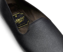 Carica l'immagine nel visualizzatore di Gallery, HOME SLIPPER DONNA -  Pelle saffiano e Raso Nero/Verde