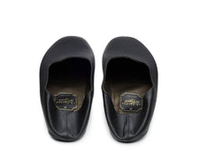 Carica l'immagine nel visualizzatore di Gallery, HOME SLIPPER UOMO - Pelle saffiano e Raso Nero/Verde