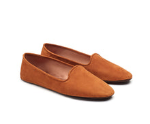 Carica l'immagine nel visualizzatore di Gallery, HOME SLIPPER DONNA - Camoscio e Raso Cuoio