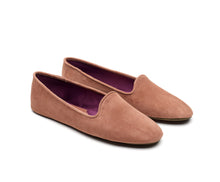Carica l'immagine nel visualizzatore di Gallery, HOME SLIPPER DONNA - Camoscio e Raso Dark Rose