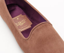 Carica l'immagine nel visualizzatore di Gallery, HOME SLIPPER DONNA - Camoscio e Raso Dark Rose
