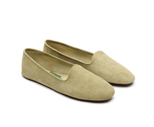 Carica l'immagine nel visualizzatore di Gallery, HOME SLIPPER DONNA - Camoscio e Raso Verde Salvia