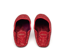 Carica l'immagine nel visualizzatore di Gallery, HOME SLIPPER DONNA - Glitter e Raso Rosso