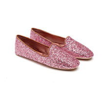 Carica l'immagine nel visualizzatore di Gallery, HOME SLIPPER DONNA - Glitter e Raso Rosa