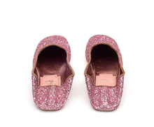 Carica l'immagine nel visualizzatore di Gallery, HOME SLIPPER DONNA - Glitter e Raso Rosa