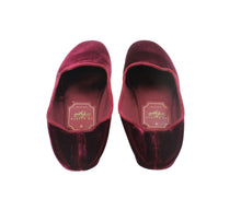 Carica l'immagine nel visualizzatore di Gallery, HOME SLIPPER DONNA - Velluto e Raso Prugna