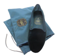 Carica l'immagine nel visualizzatore di Gallery, HOME SLIPPER DONNA - Velluto e Raso Verde Smeraldo