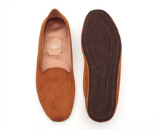 Carica l'immagine nel visualizzatore di Gallery, HOME SLIPPER UOMO - Camoscio e Raso Cuoio