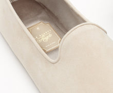 Carica l'immagine nel visualizzatore di Gallery, HOME SLIPPER UOMO - Camoscio e Raso Panna