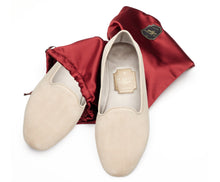 Carica l'immagine nel visualizzatore di Gallery, HOME SLIPPER UOMO - Camoscio e Raso Panna