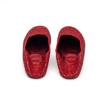 Carica l'immagine nel visualizzatore di Gallery, HOME SLIPPER UOMO - Glitter e Raso Rosso