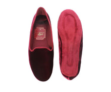 Carica l'immagine nel visualizzatore di Gallery, HOME SLIPPER UOMO - Velluto e Raso Prugna