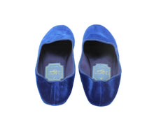 Carica l'immagine nel visualizzatore di Gallery, HOME SLIPPER UOMO - Velluto e Raso Blu elettrico