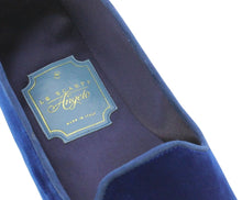 Carica l'immagine nel visualizzatore di Gallery, HOME SLIPPER UOMO - Velluto e Raso Blu elettrico