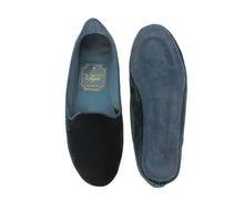 Carica l'immagine nel visualizzatore di Gallery, HOME SLIPPER UOMO - Velluto e Raso Verde Smeraldo