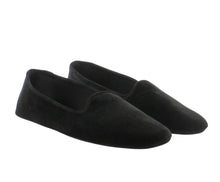 Carica l'immagine nel visualizzatore di Gallery, HOME SLIPPER UOMO - Velluto e Raso Nero