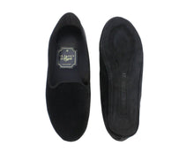 Carica l'immagine nel visualizzatore di Gallery, HOME SLIPPER UOMO - Velluto e Raso Nero
